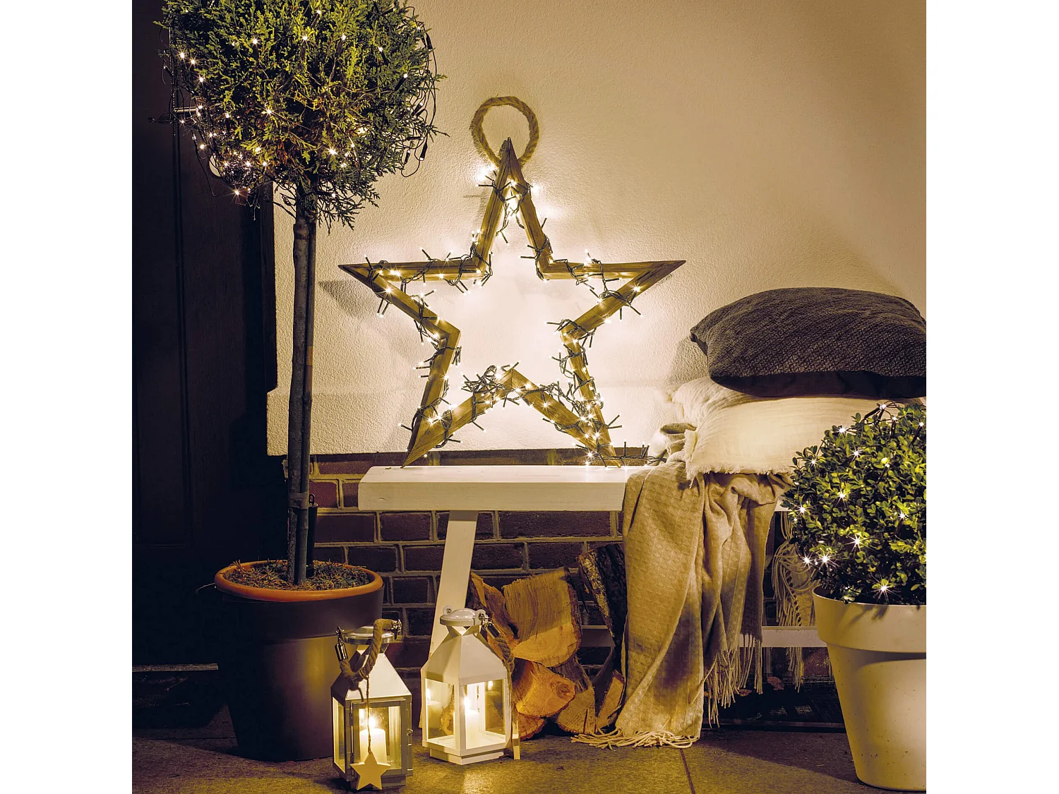 Lumières pour Arbre 1000 LED Rebecca Mobili Rizofora 2250x1 Plastique Cuivre Blanc Chaud