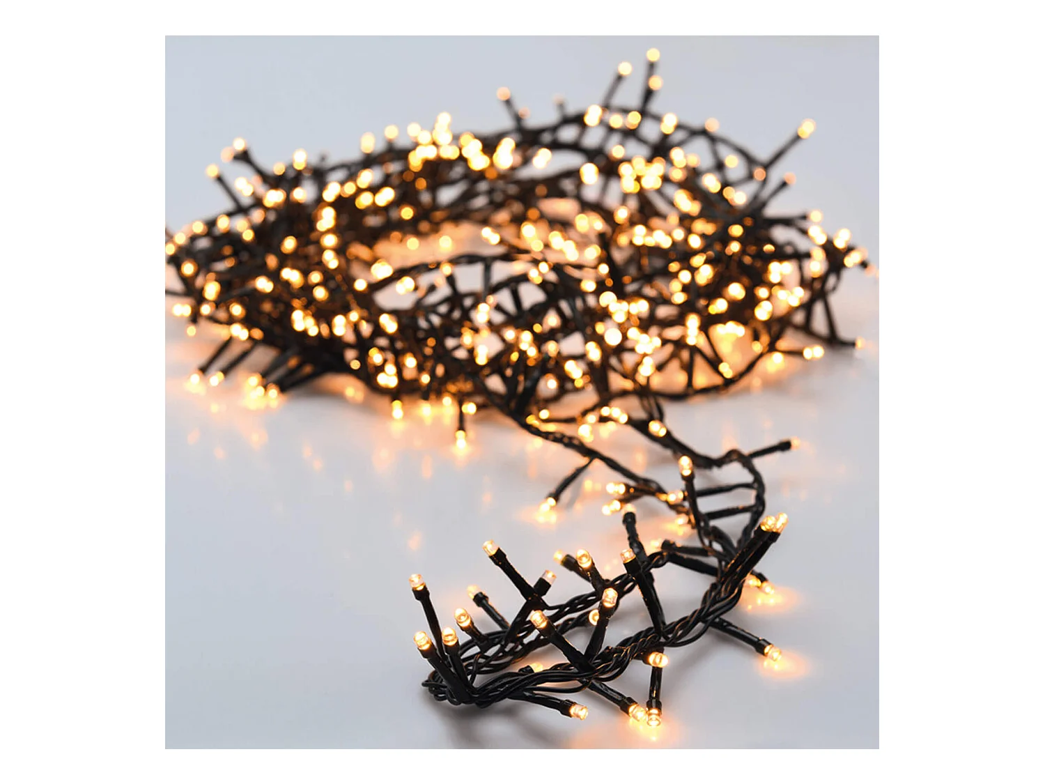 Luci per Albero di Natale 20 mt 1000 led Bianco Caldo con 8 Funzioni per Casa Esterno