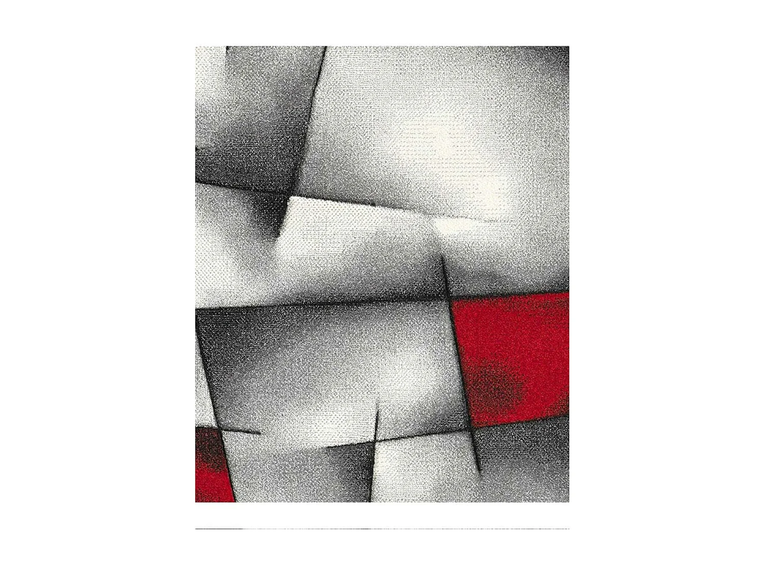 tapis open space 200x290 tissé rouge rectangle motif géométrique LYN8 ULTIMA