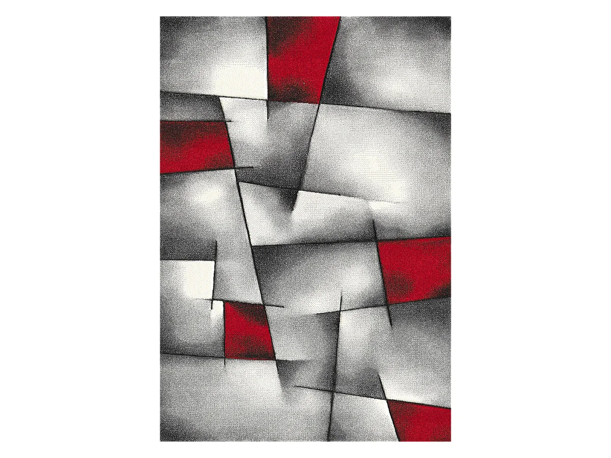 tappeto per open space 200x290 intrecciato motivo geometrico rettangolo rosso ULTIMA