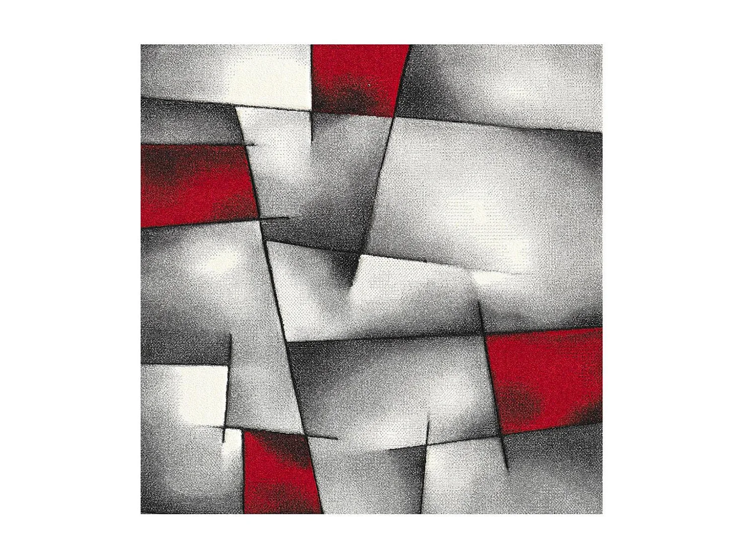 tappeto libreria 160x160 intrecciato motivo geometrico quadrato rosso ULTIMA