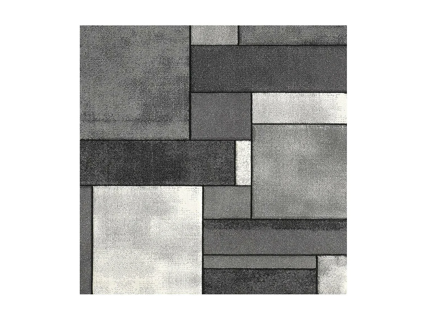 tapis salle de réception 160x230 tissé gris rectangle motif géométrique LYN8 GEOME