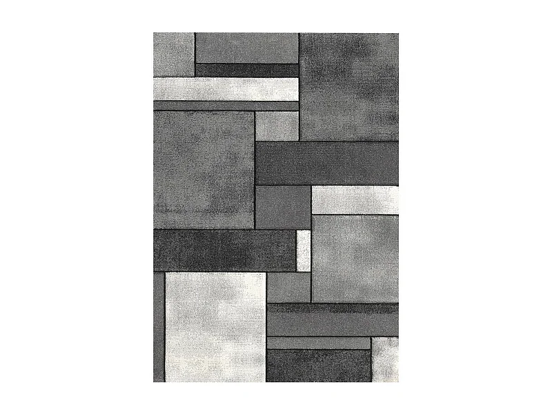 tapis salle de réception 160x230 tissé gris rectangle motif géométrique LYN8 GEOME