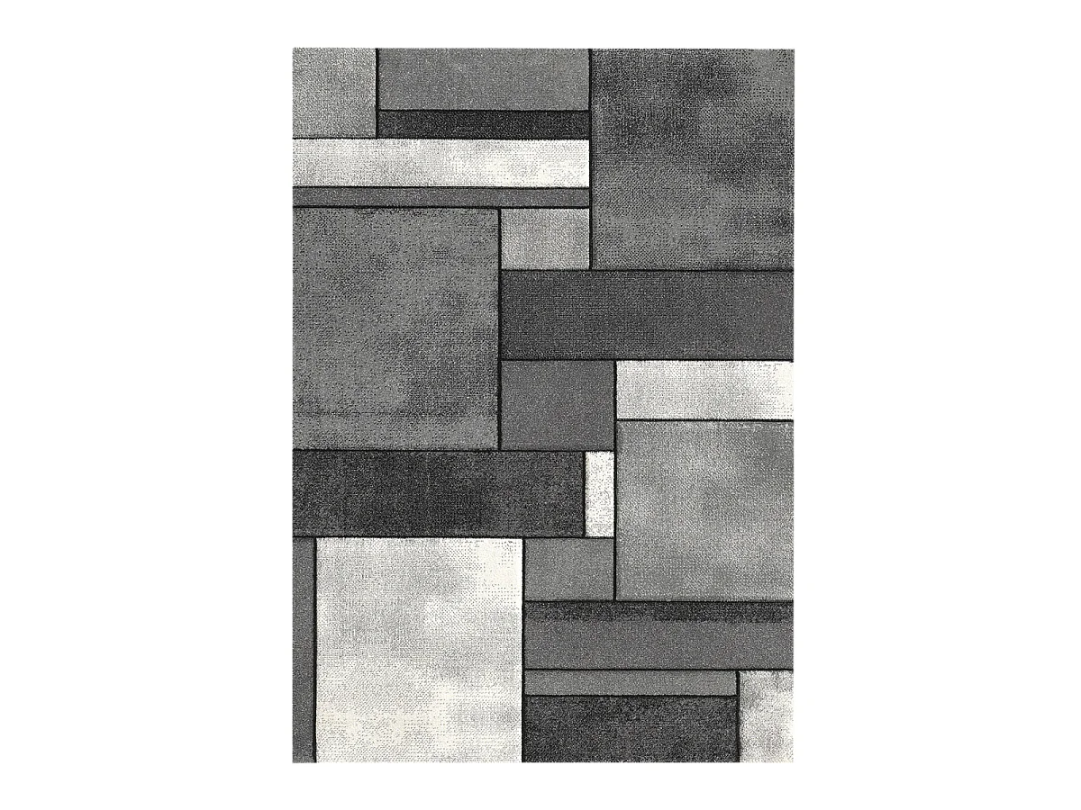 tappeto open space 200x290 intrecciato rettangolo grigio disegno geometrico GEOME