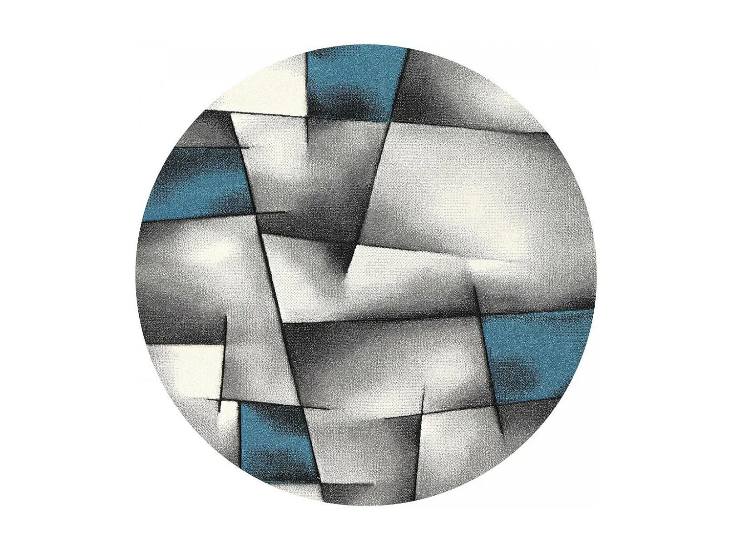 tapis salle de réception 200x290 tissé turquoise rectangle motif géométrique