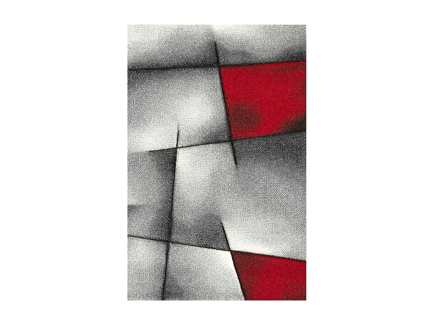 tapis entrée 40x60 tissé rouge rectangle motif géométrique LYN8 ULTIMA