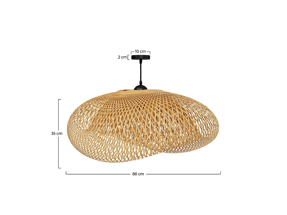 Suspension en bambou naturel D88 cm - Anya