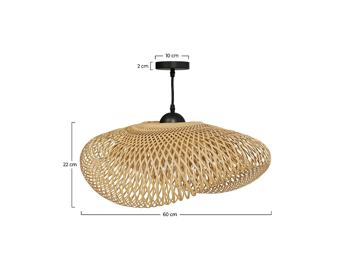 Suspension en bambou naturel D60 cm - Anya