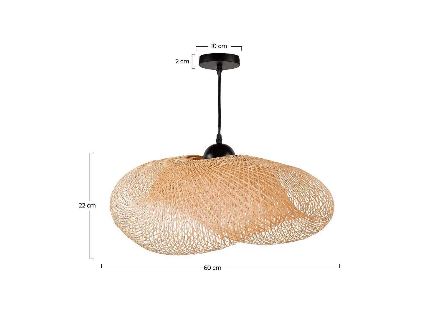 Suspension en bambou naturel D60 cm - Anya