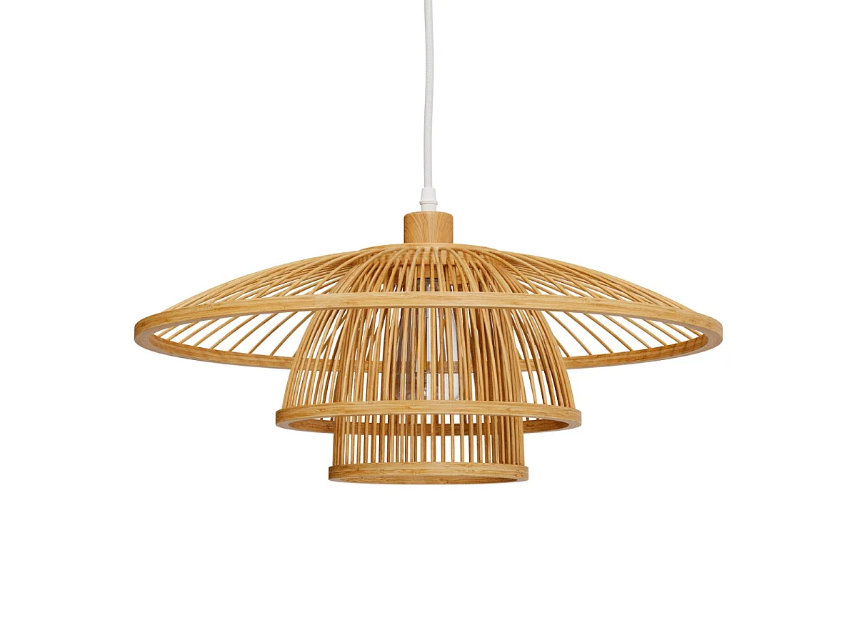 Sospensione in bambù naturale e metallo D50 cm - Mirabel