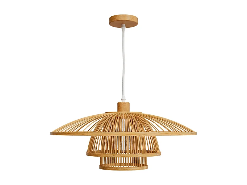 Suspension en bambou naturel et métal D50 cm - Mirabel