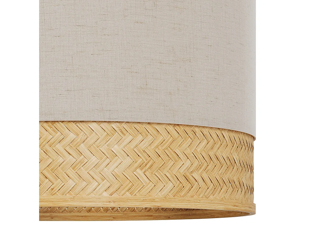 Lámpara colgante de bambú natural, papel y metal D40 cm - Baikal