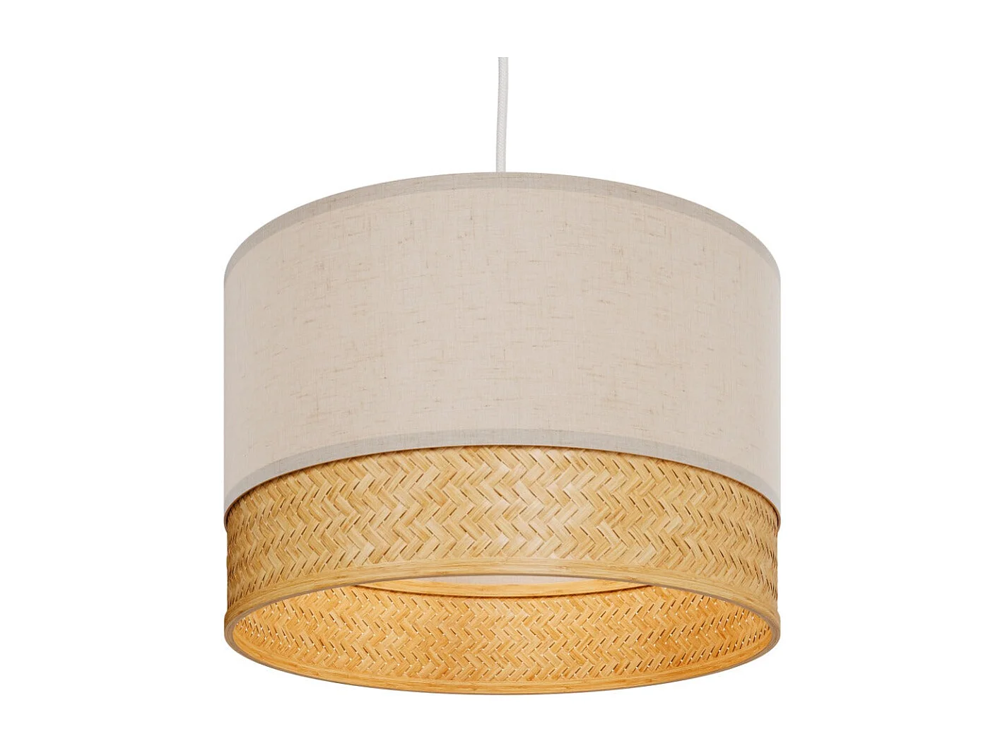 Suspension en bambou naturel, papier et métal D40 cm - Baikal