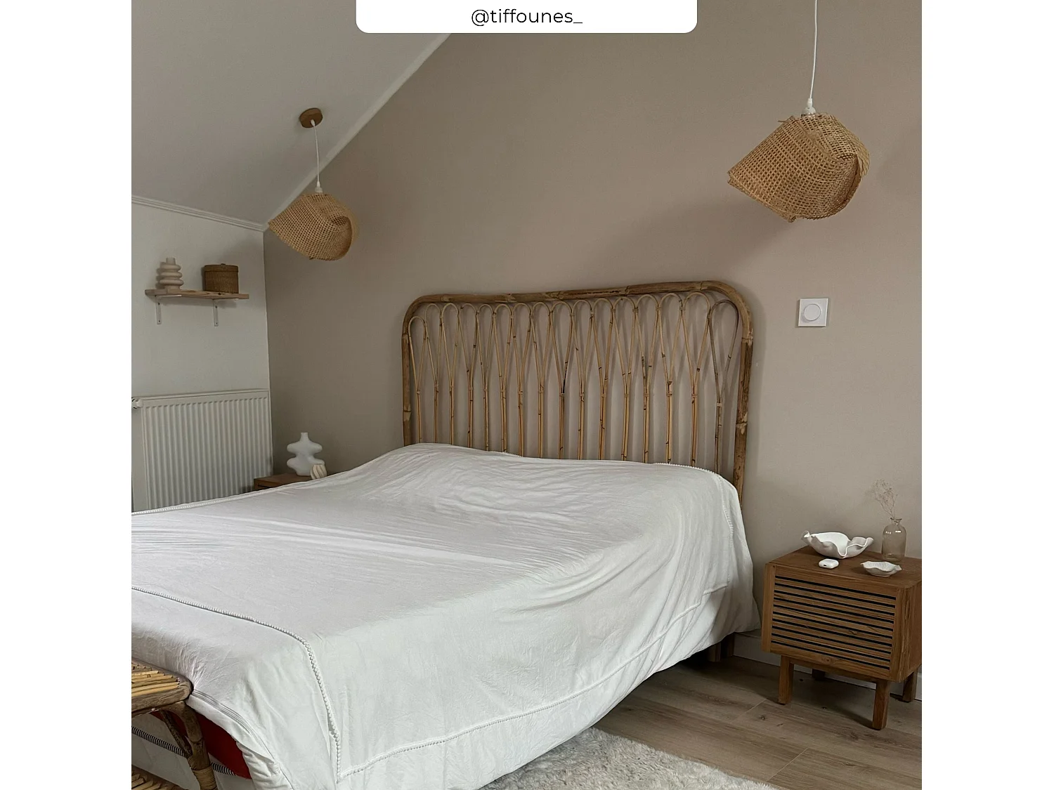 Suspension en bambou naturel et métal D40 cm - Orta