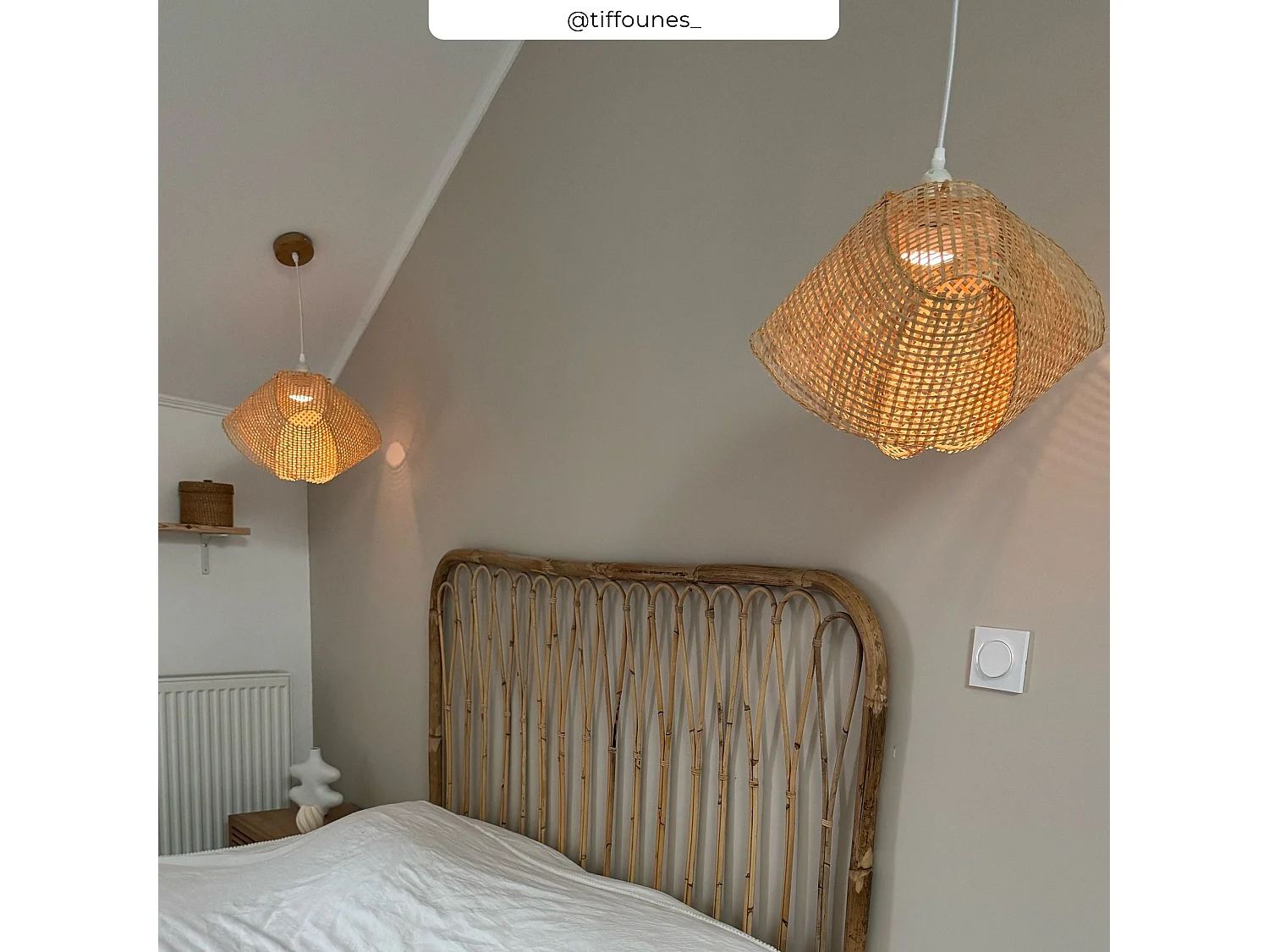 Suspension en bambou naturel et métal D40 cm - Orta