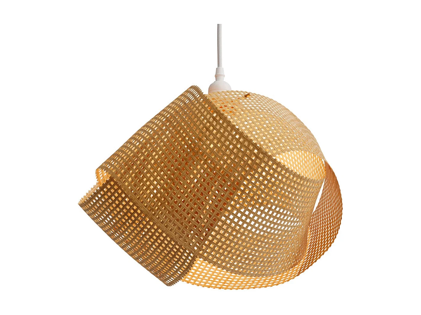 Suspension en bambou naturel et métal D40 cm - Orta