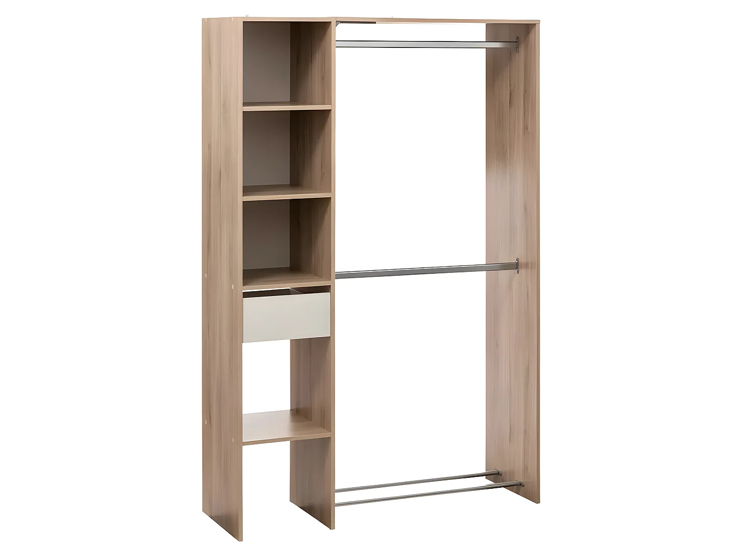 Dressing 2 Penderies "Dika" 118cm Naturel