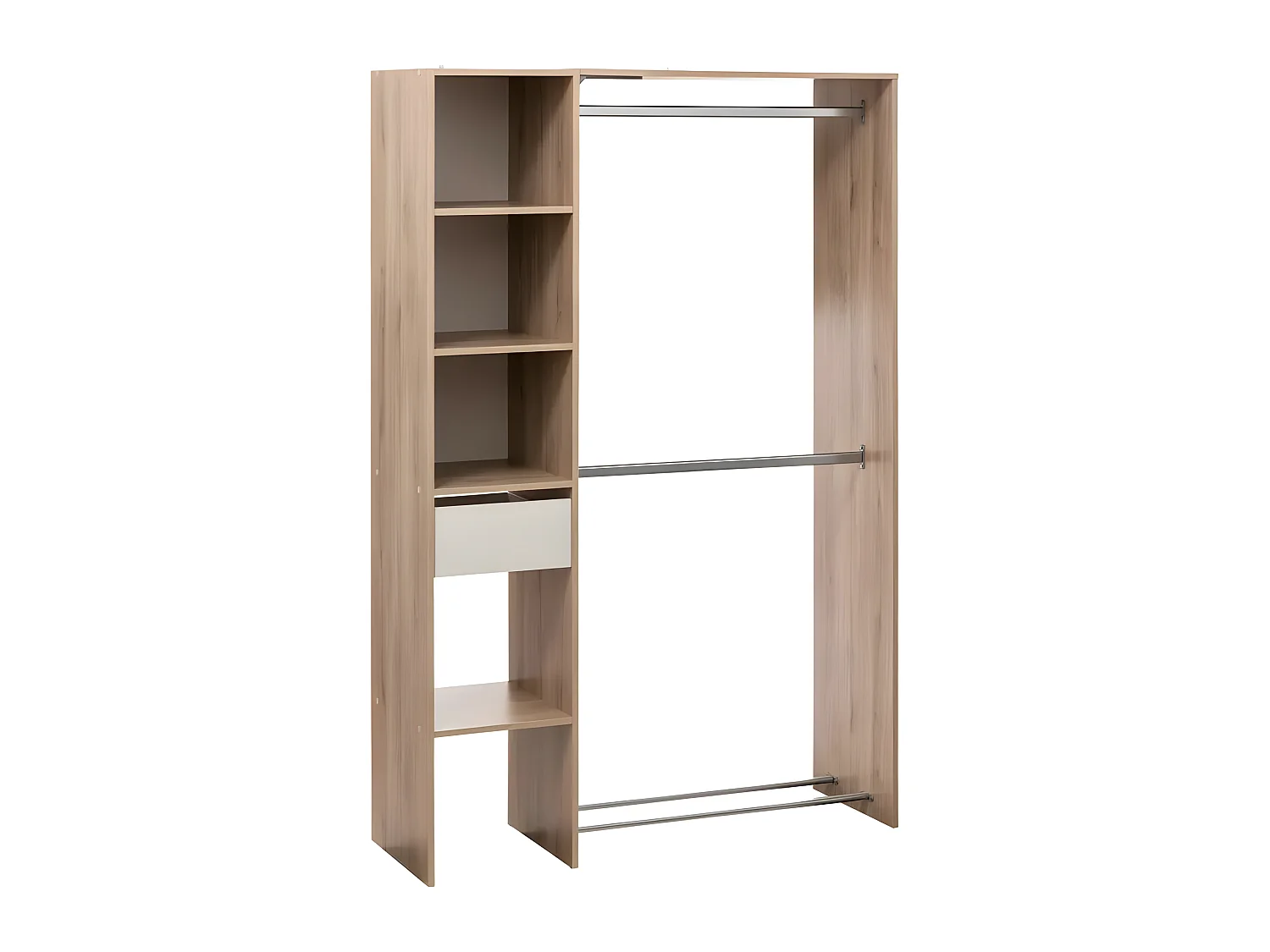 Dressing 2 Penderies "Dika" 118cm Naturel