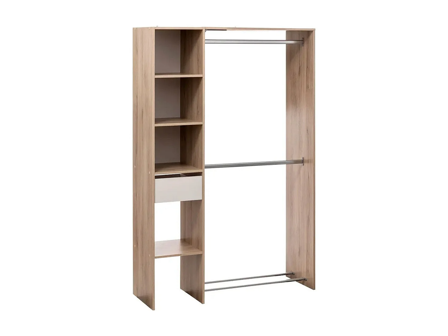 Dressing 2 Penderies "Dika" 118cm Naturel