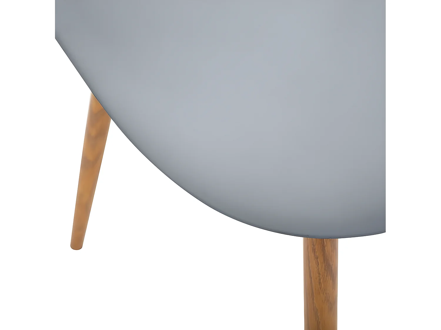 Chaise de table Assise Gris clair et pieds en fer façon Chêne