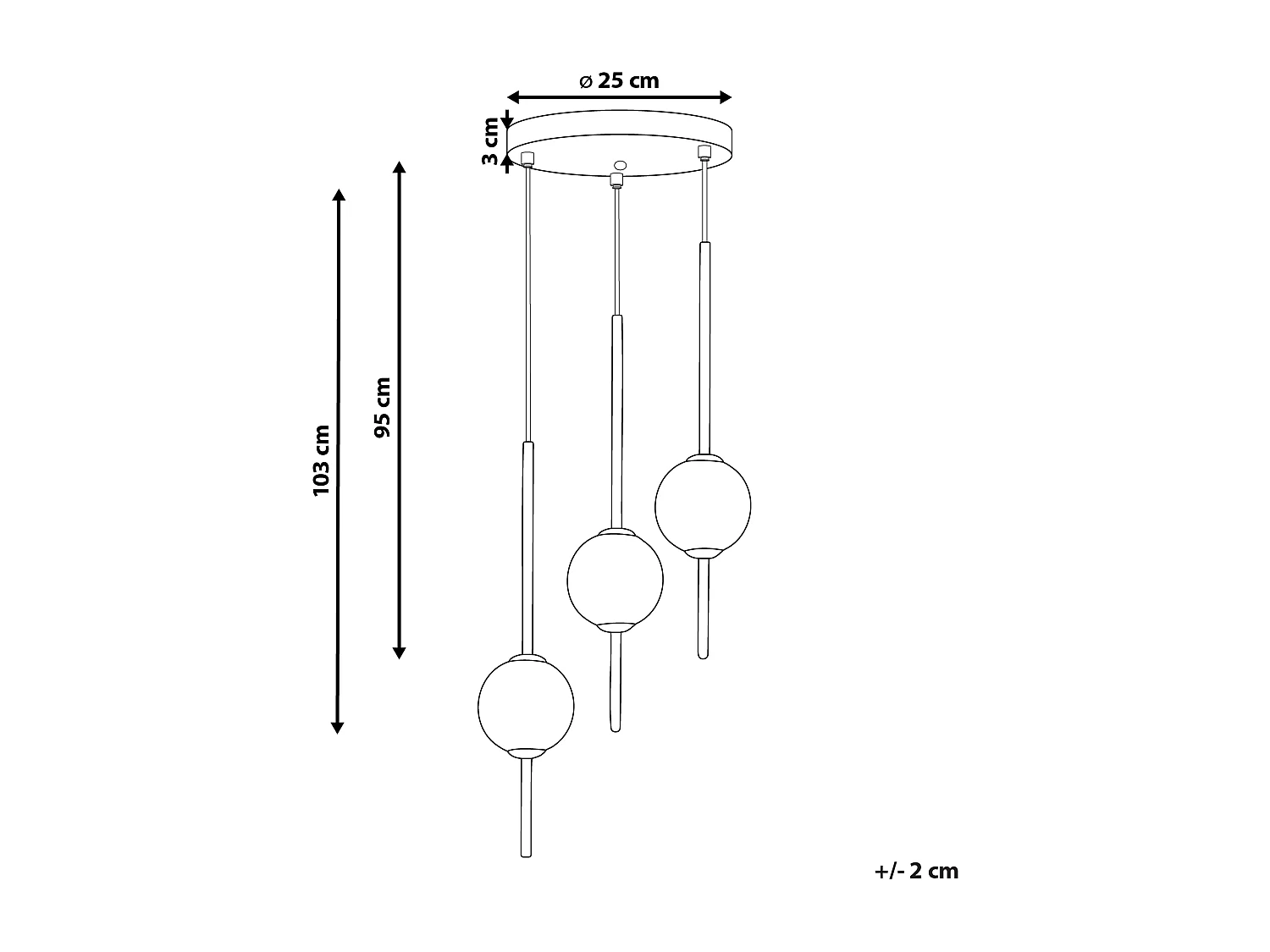 Lampe LED suspendue SHANNON Métal Noir