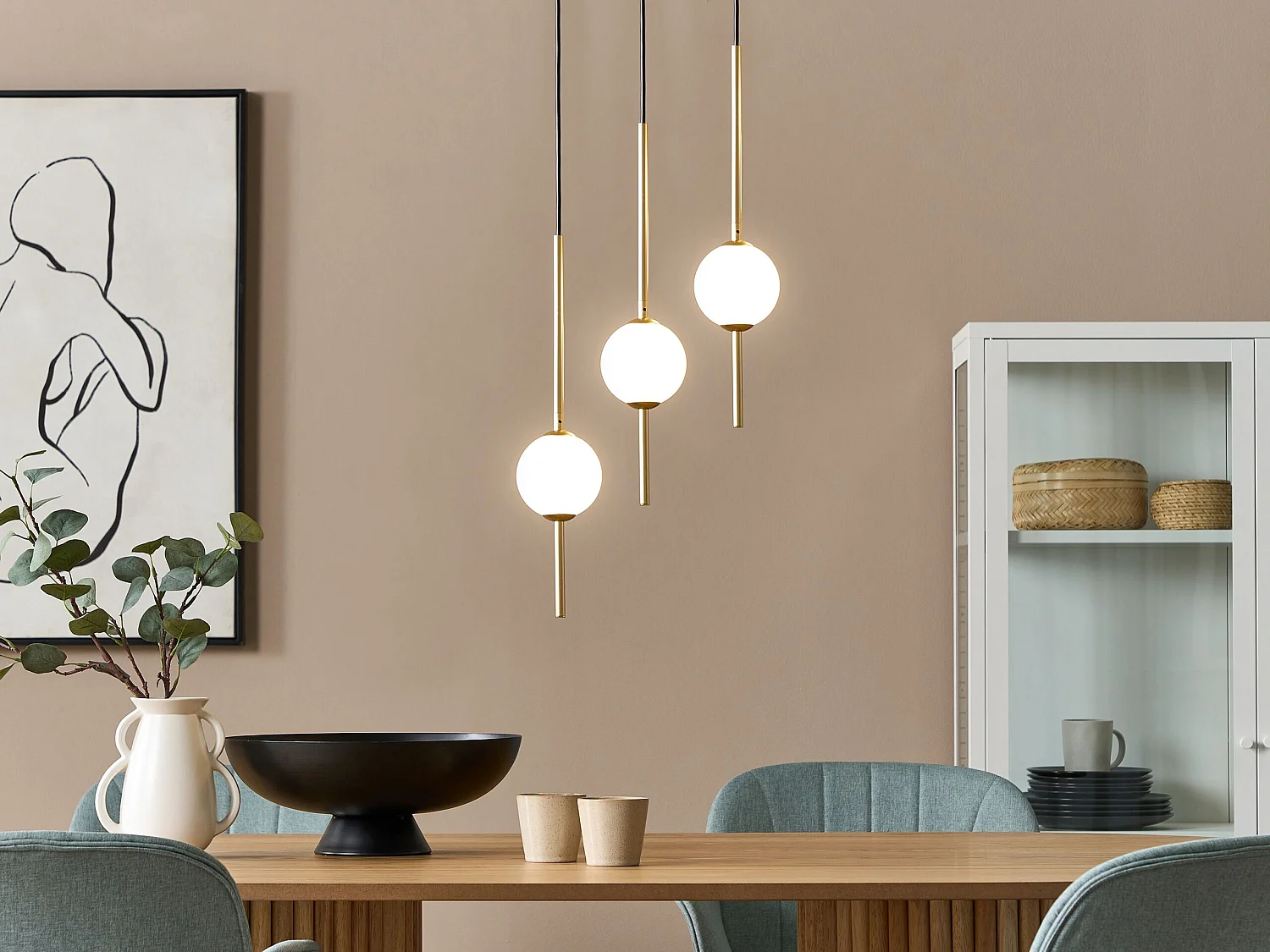 Lampe LED suspendue SHANNON Métal Doré