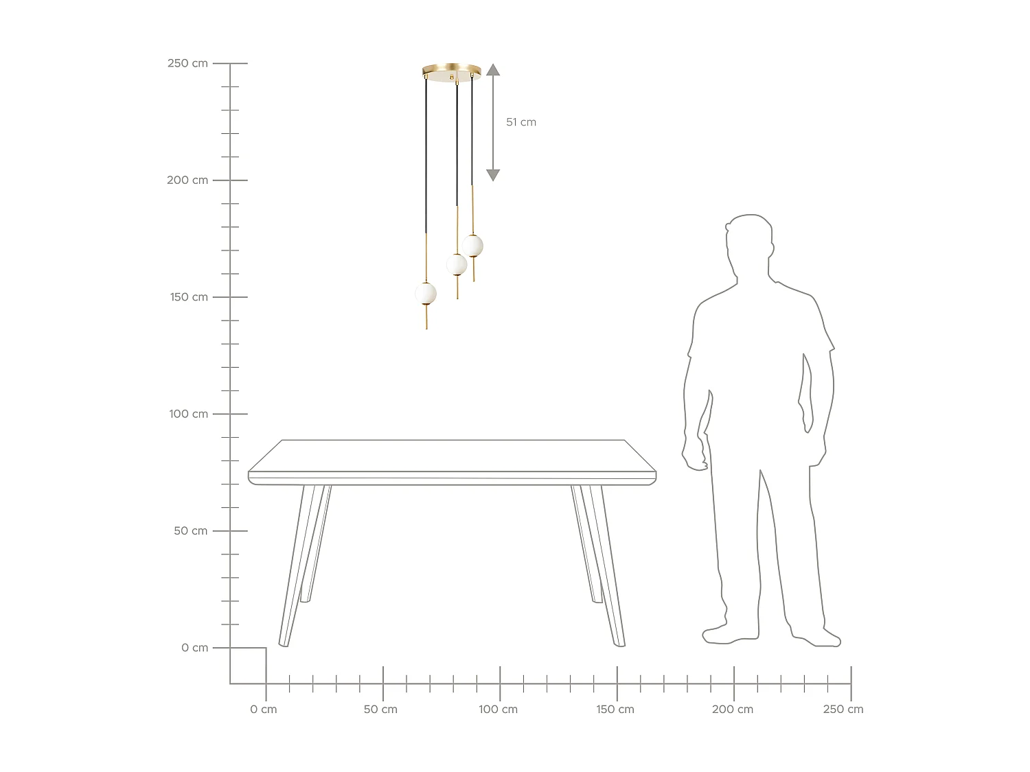 Lampe LED suspendue SHANNON Métal Doré