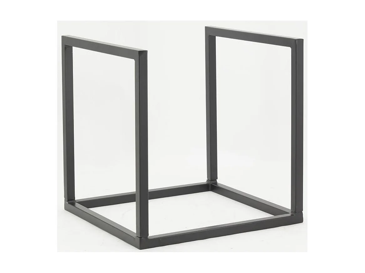 Porte-bûches en métal noir