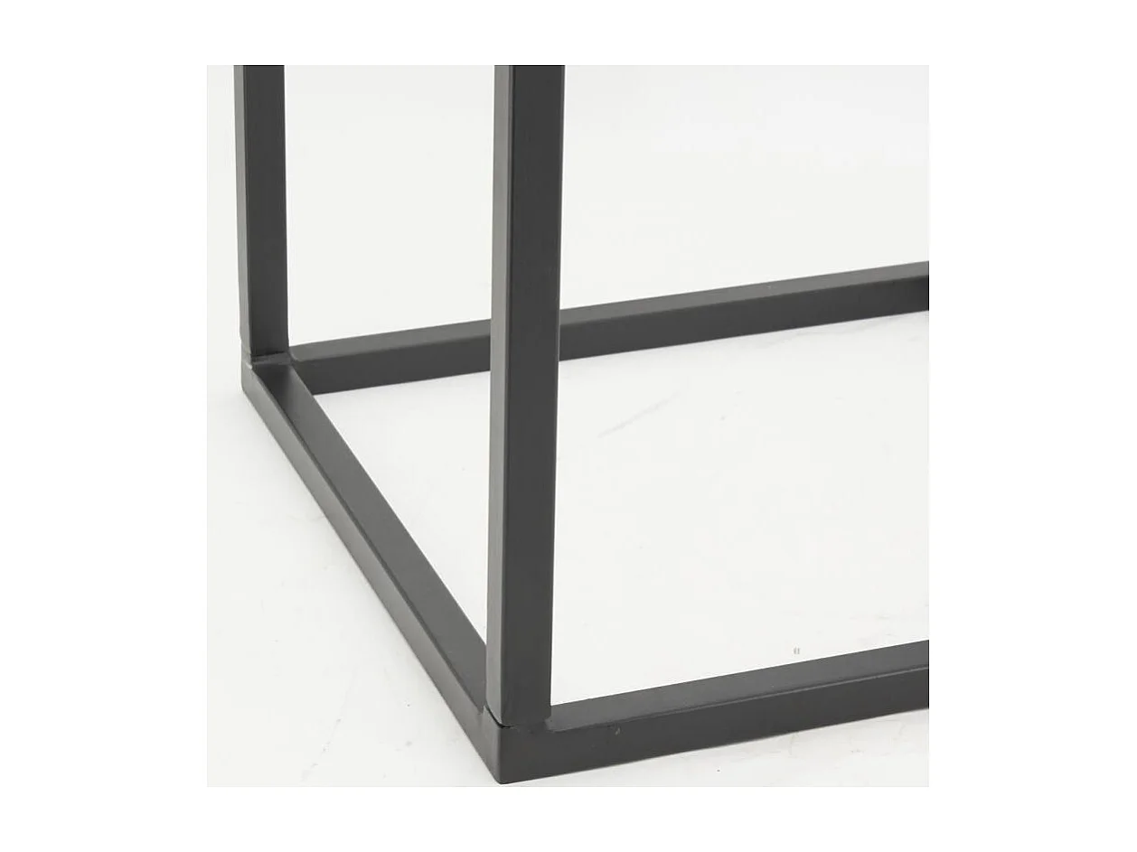 Porte-bûches en métal noir