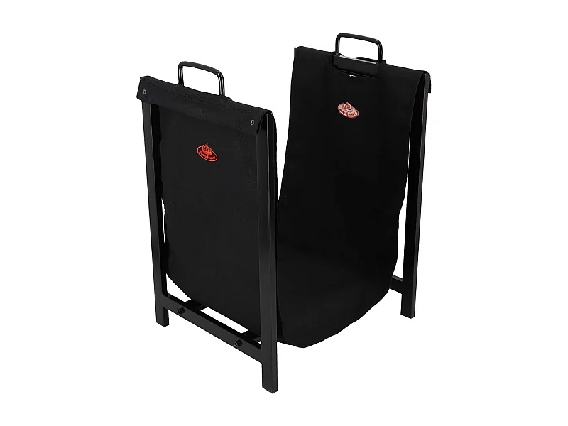 Porte bûches en tissu avec support en métal