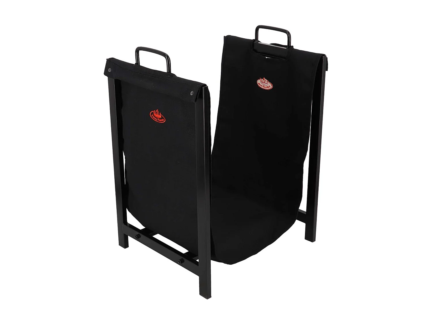 Porte bûches en tissu avec support en métal