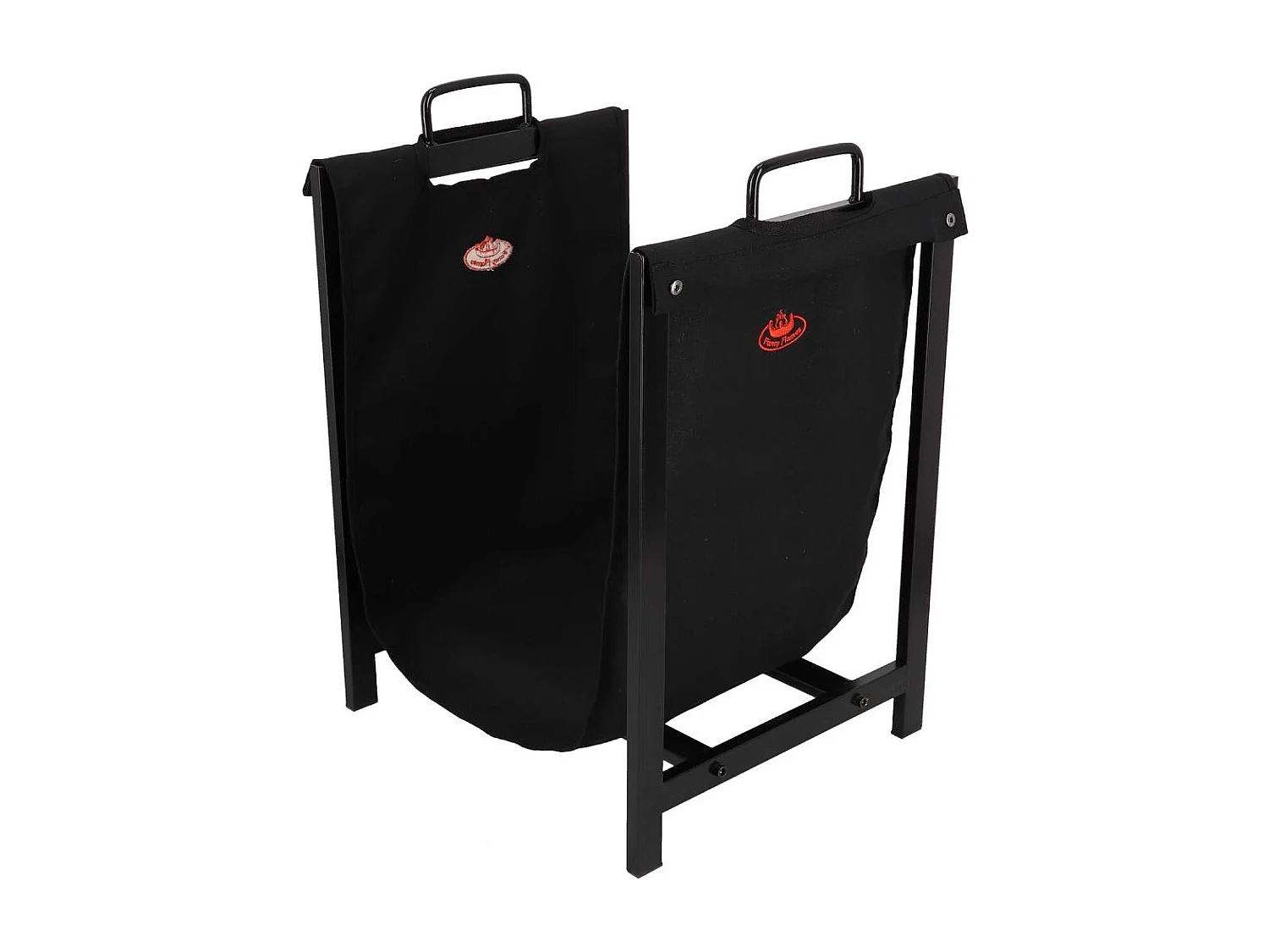 Porte bûches en tissu avec support en métal