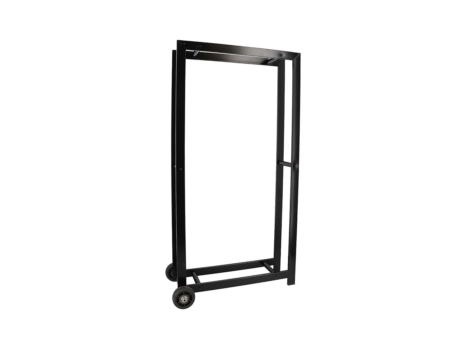 Porte bûches en métal avec 2 roues