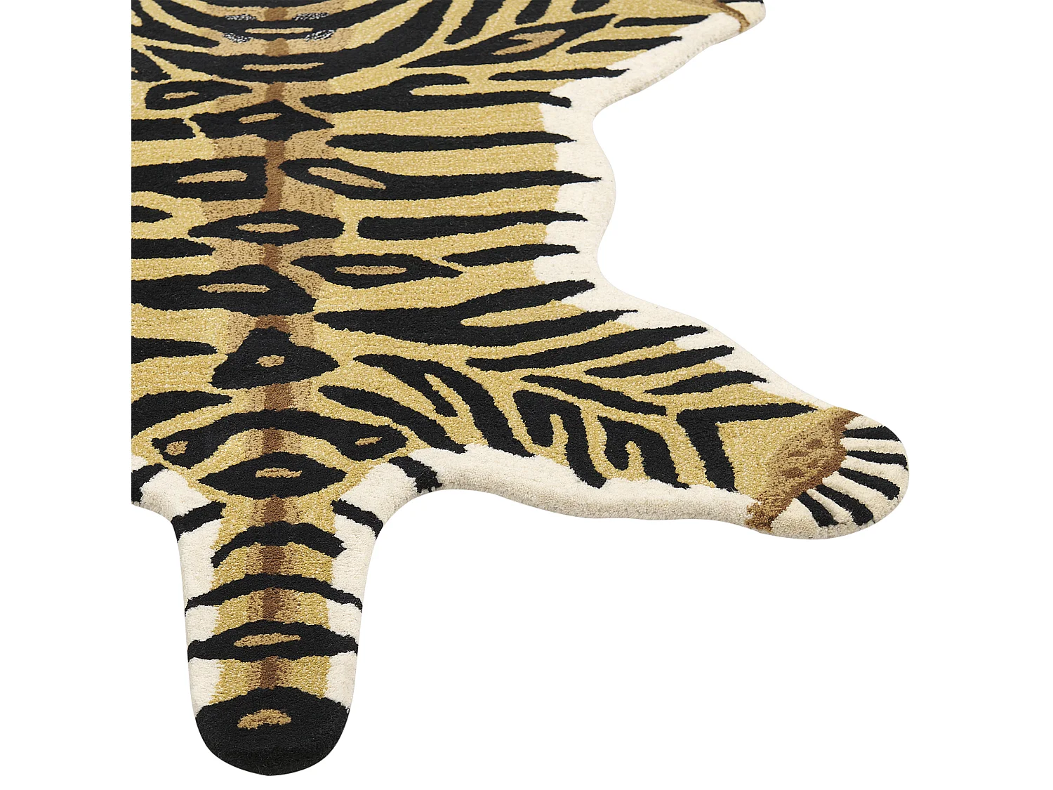 Tapis pour enfants en laine beige 100 x 160 cm tigre SHERE