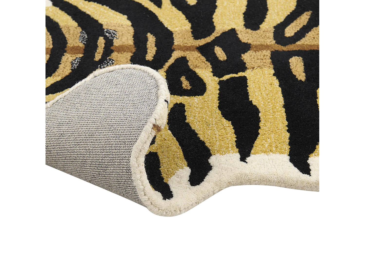 Tapis pour enfants en laine beige 100 x 160 cm tigre SHERE