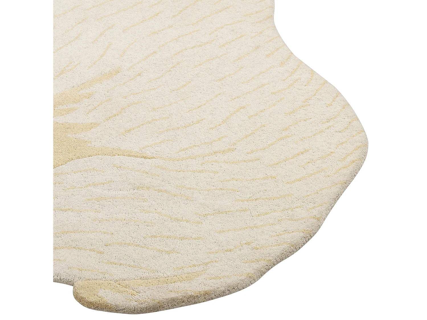 Vloerkleed wol wit 100 x 160 cm IOREK