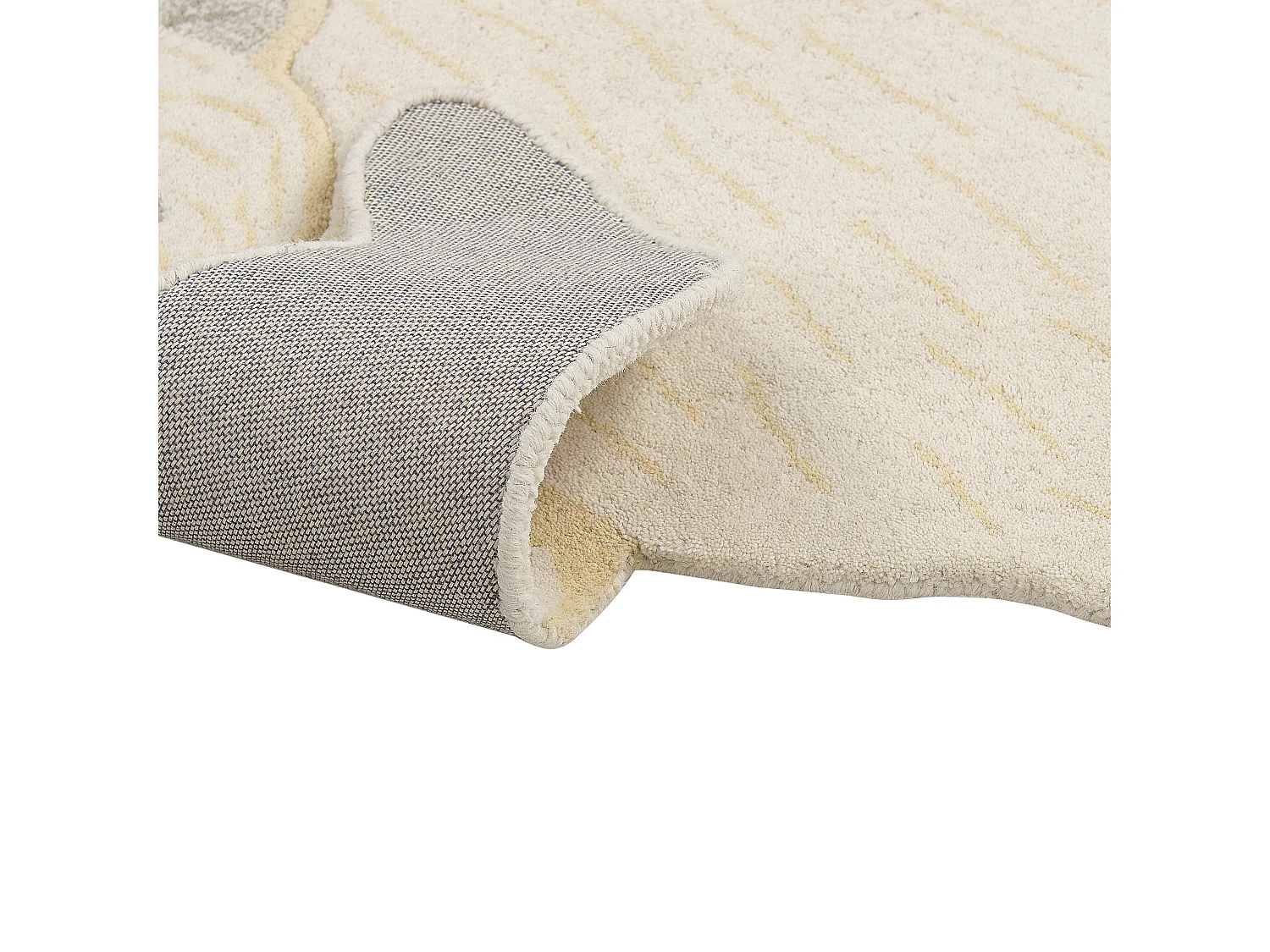 Tapis pour enfants en laine blanc 100 x 160 cm ours polaire IOREK