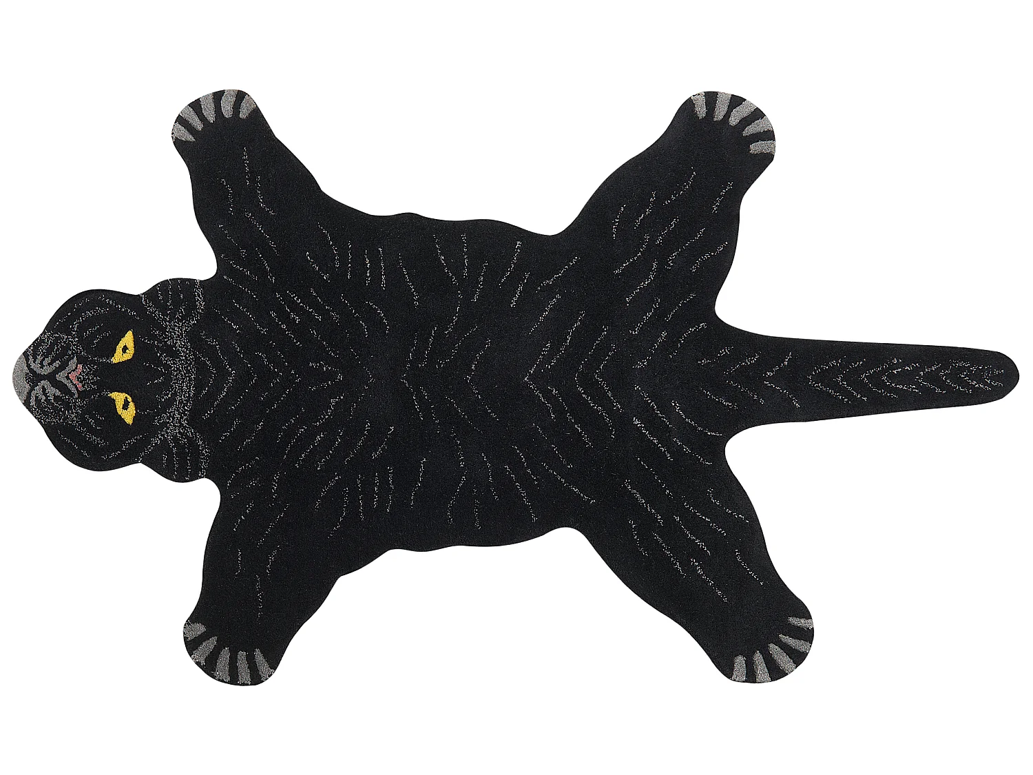 Tapis enfant BAGHEERA Noir 100 x 160 cm Laine