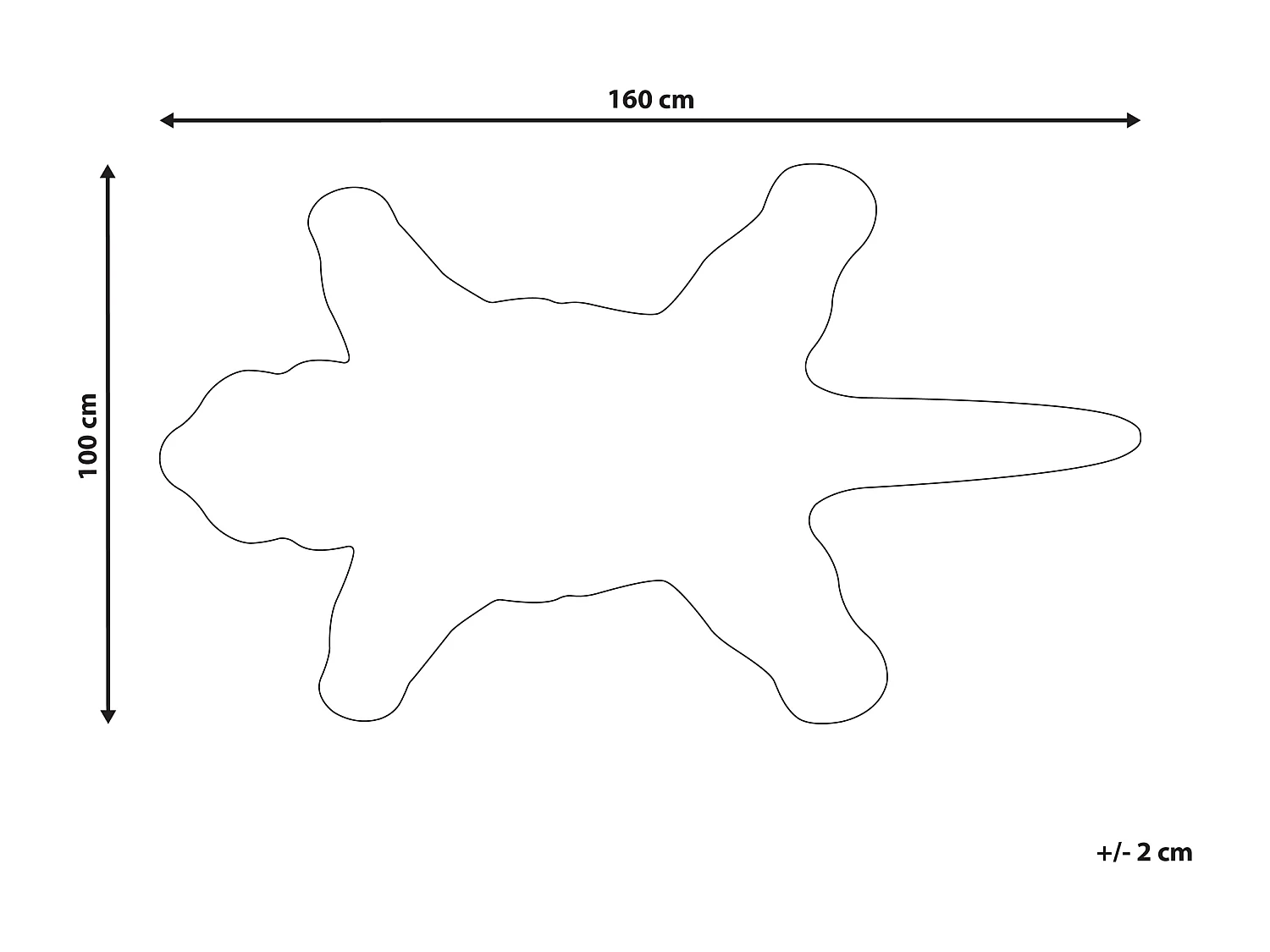 Vloerkleed luipaard wol beige 100 x 160 cm AZAAD