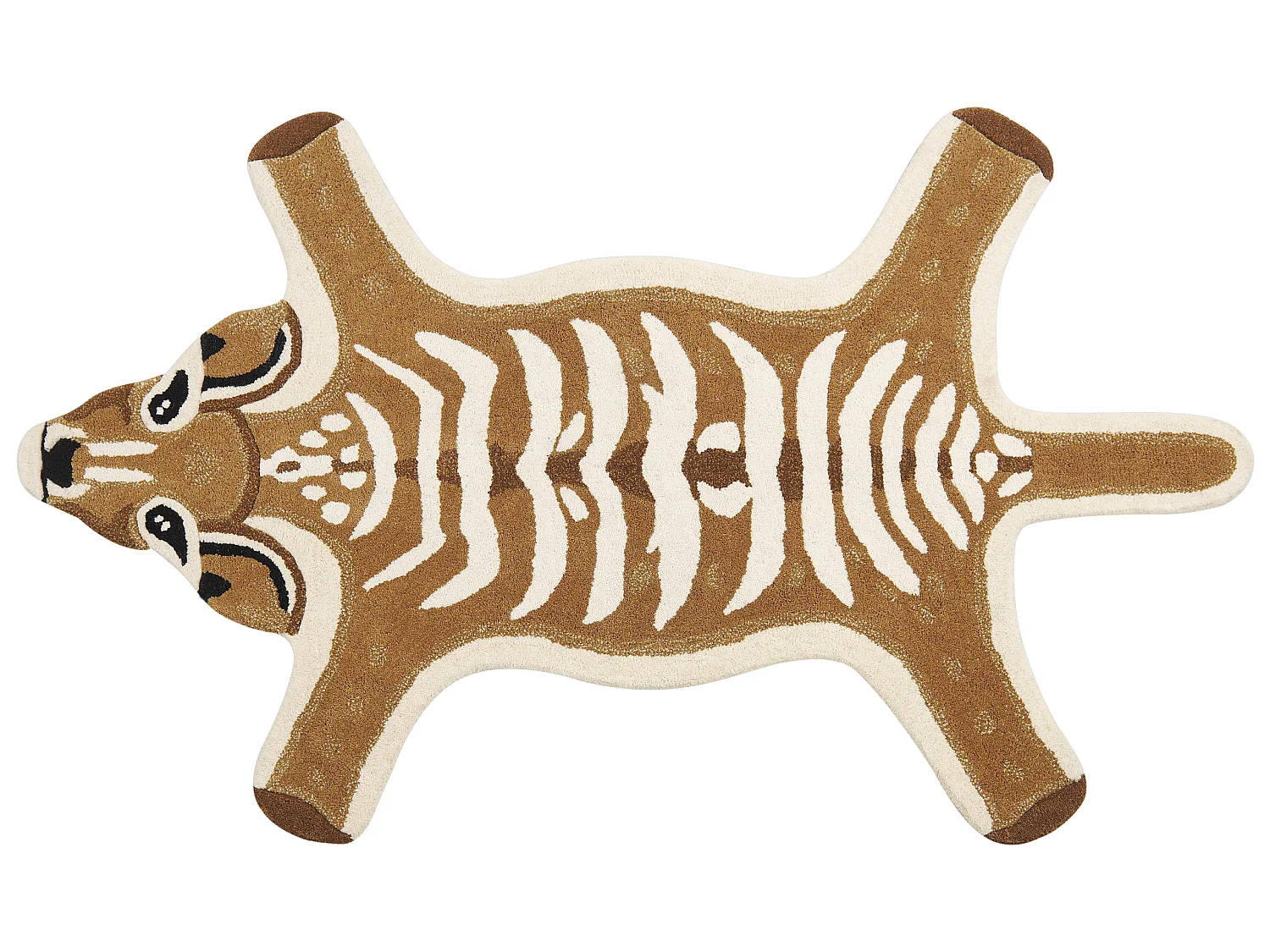 Tapis enfant ZAZA Marron 100 x 160 cm Laine