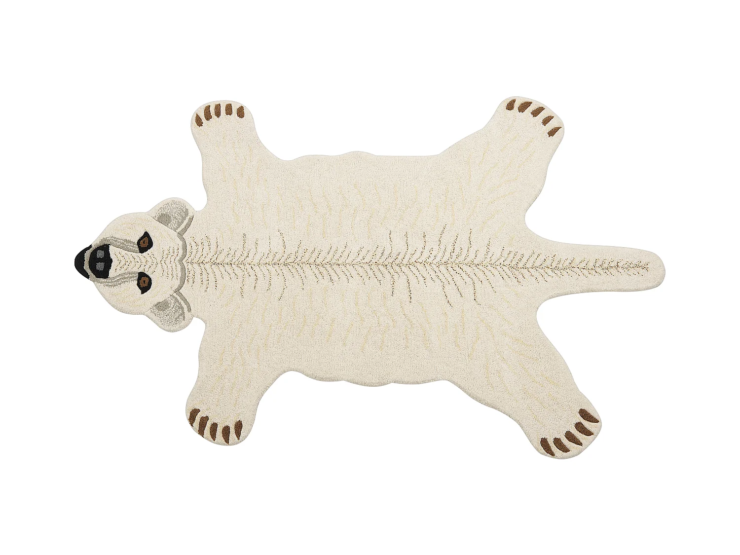 Tapis enfant TAQQIQ Blanc 100 x 160 cm Laine