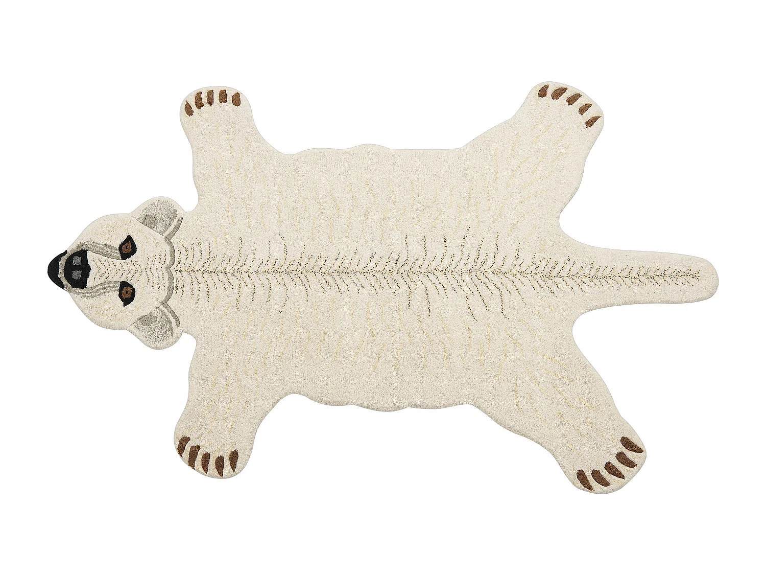 Dywan dziecięcy wełniany niedźwiedź 100 x 160 cm biały TAQQIQ