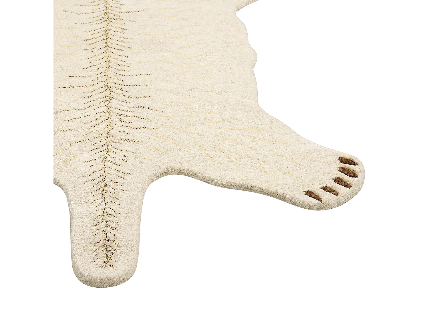 Dywan dziecięcy wełniany niedźwiedź 100 x 160 cm biały TAQQIQ