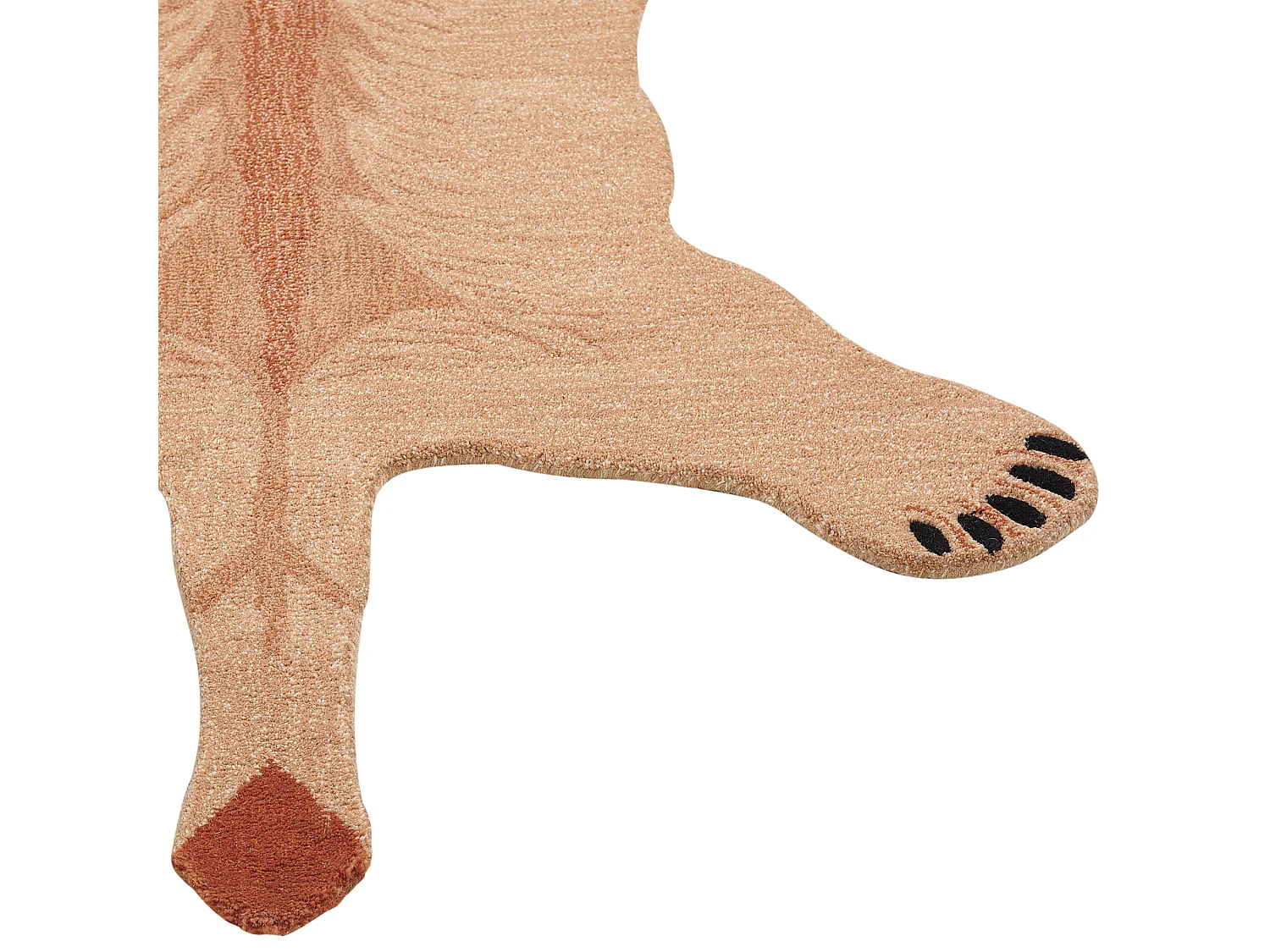 Tapis pour enfants en laine beige 100 x 160 cm lion MUFASA