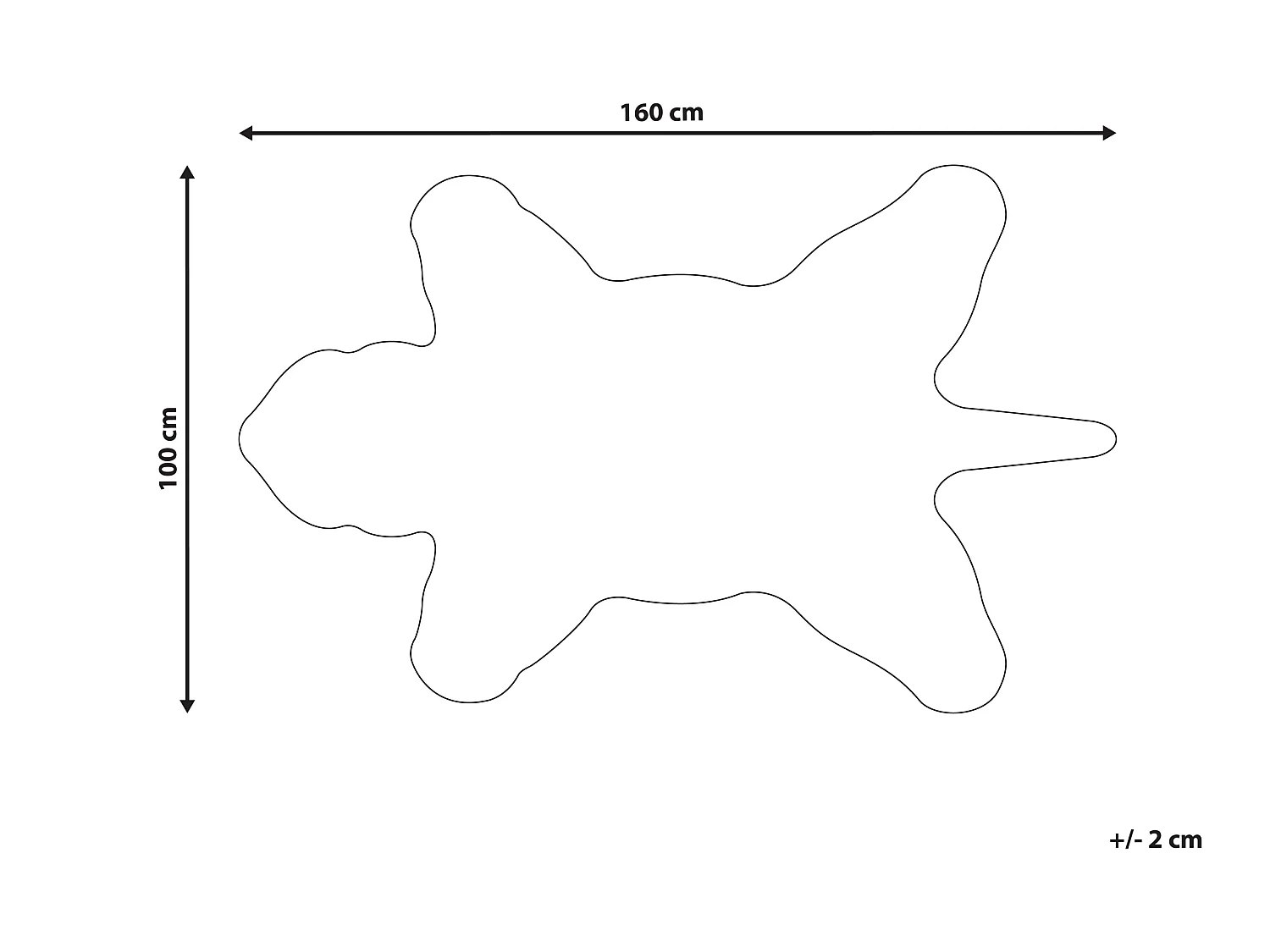Vloerkleed wol zwart/wit 100 x 160 cm SHERE