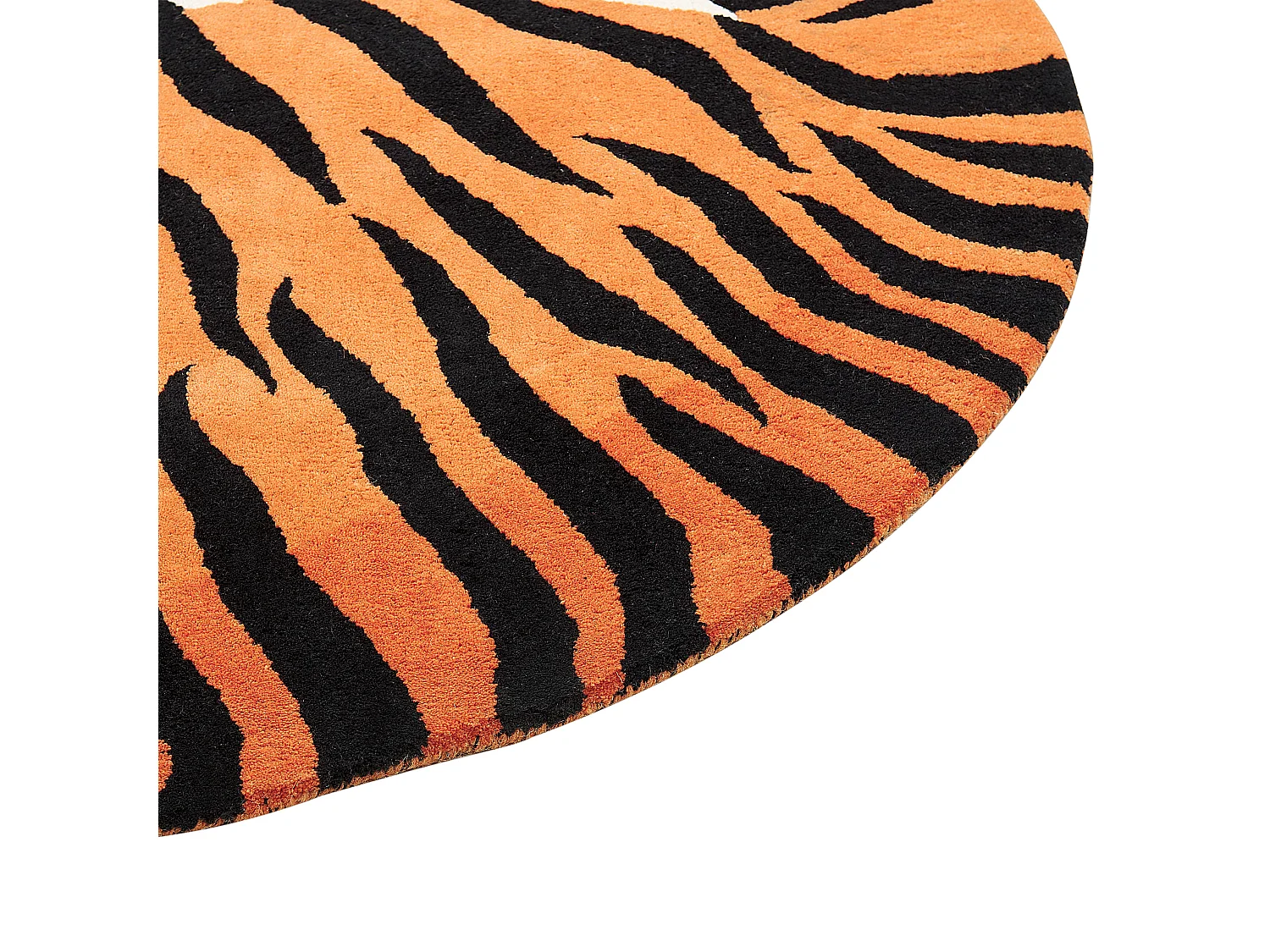 Vloerkleed tijger wol oranje 100 x 155 cm RAJAH