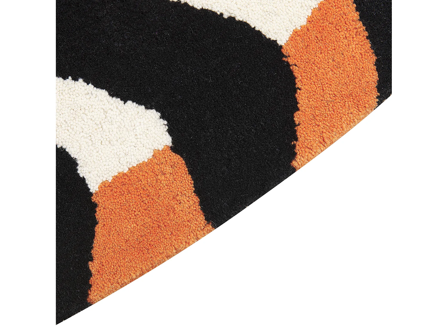 Vloerkleed tijger wol oranje 100 x 155 cm RAJAH