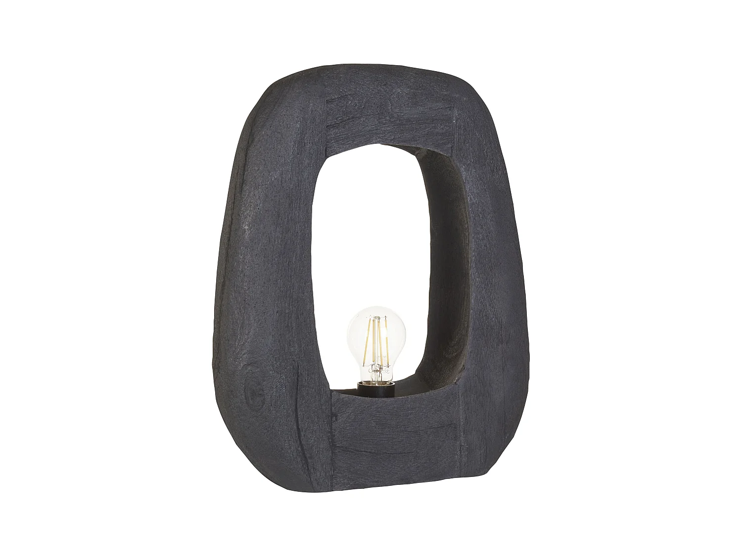 Lampe à poser AJAY Bois de manguier Noir