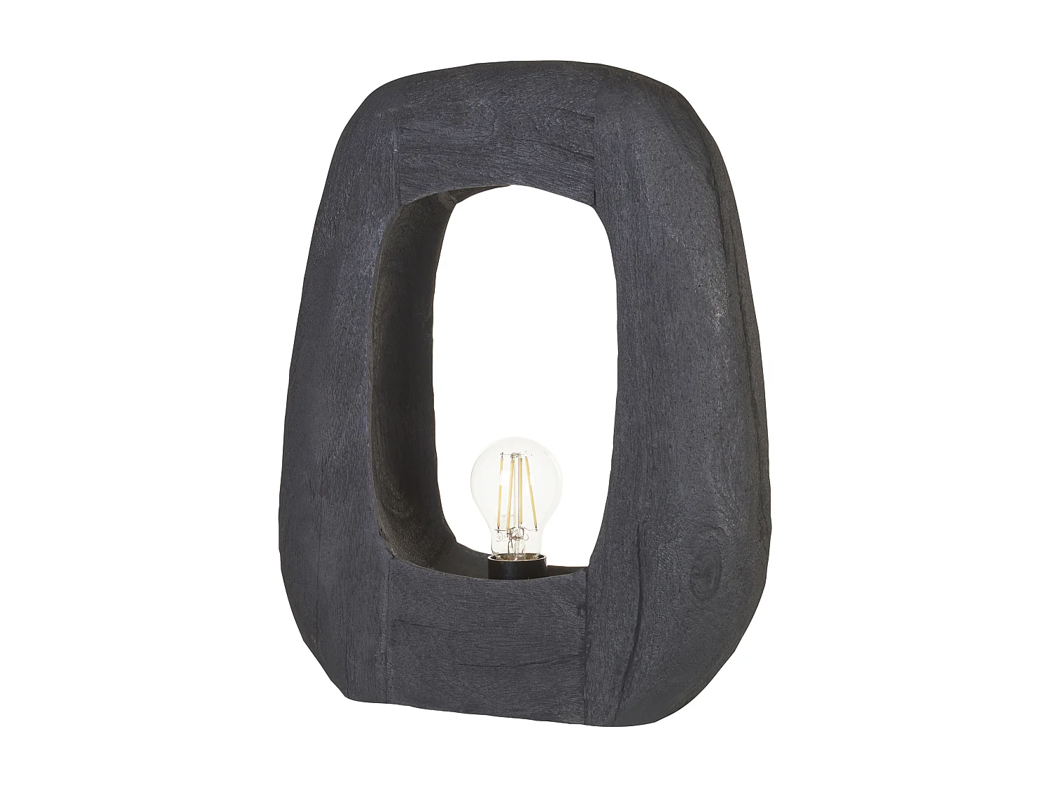 Lampe à poser AJAY Bois de manguier Noir