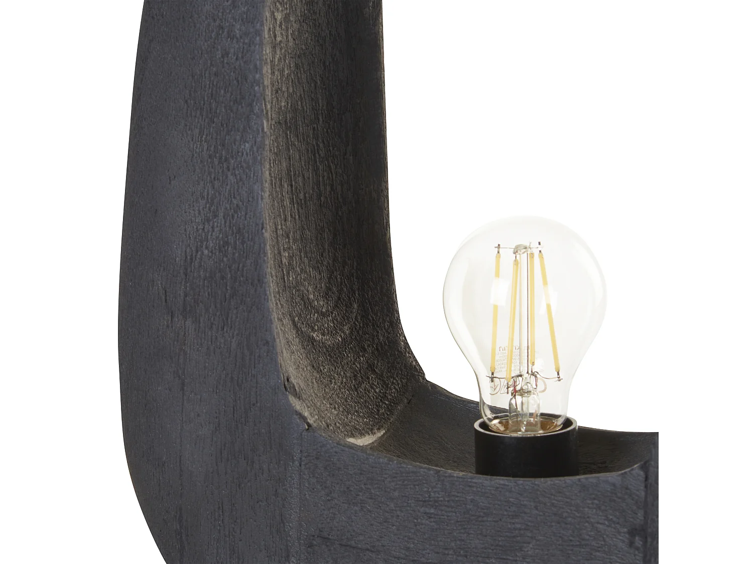 Lampe à poser AJAY Bois de manguier Noir